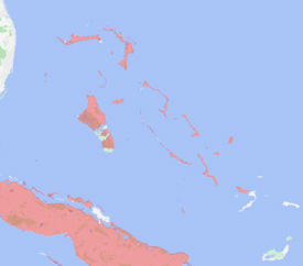 Range map of Anolis sagrei